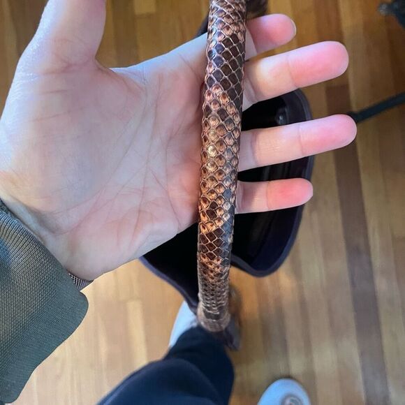 DEVI KROELL | brown leather snake python extra large hobo bag - Picture 11 of 12